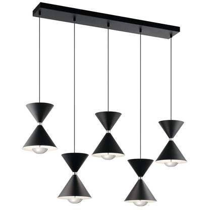Elan Kordan 10 Light Chandelier Linear, Matte Black - 84113