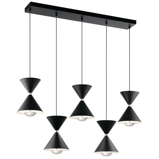 Elan Kordan 10 Light Chandelier Linear, Matte Black - 84113
