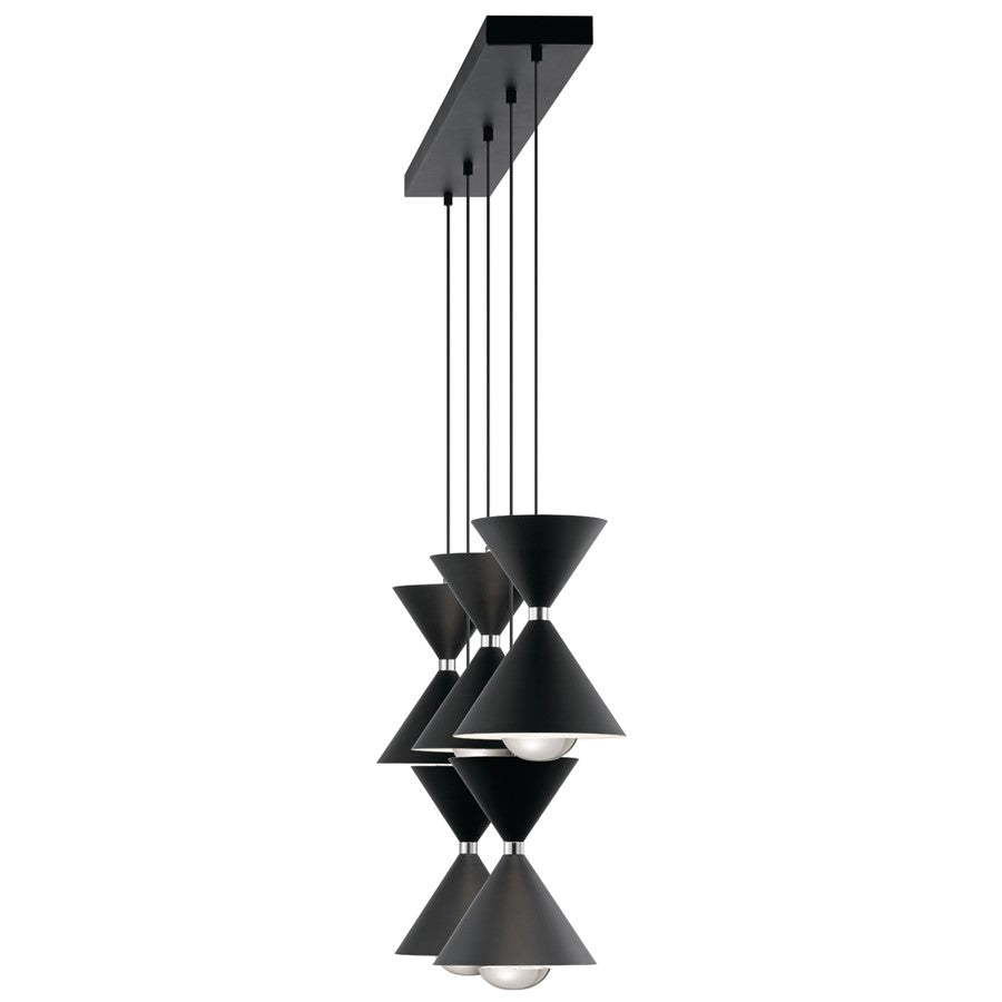 Elan Kordan 10 Light Chandelier Linear, Matte Black