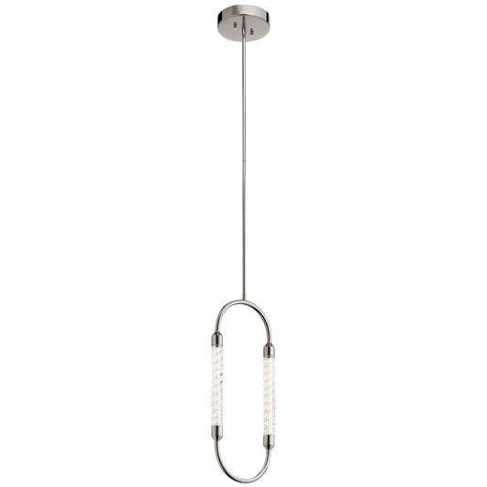 Elan Delsey 1 Light LED Mini Pendant, Polished Nickel/Clear - 84151