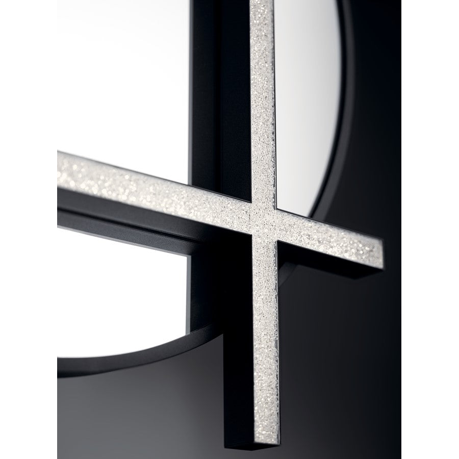 Elan Kemena Light Mirror, Matte Black/Mirror