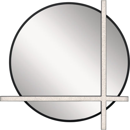Elan Kemena Light Mirror, Matte Black/Mirror