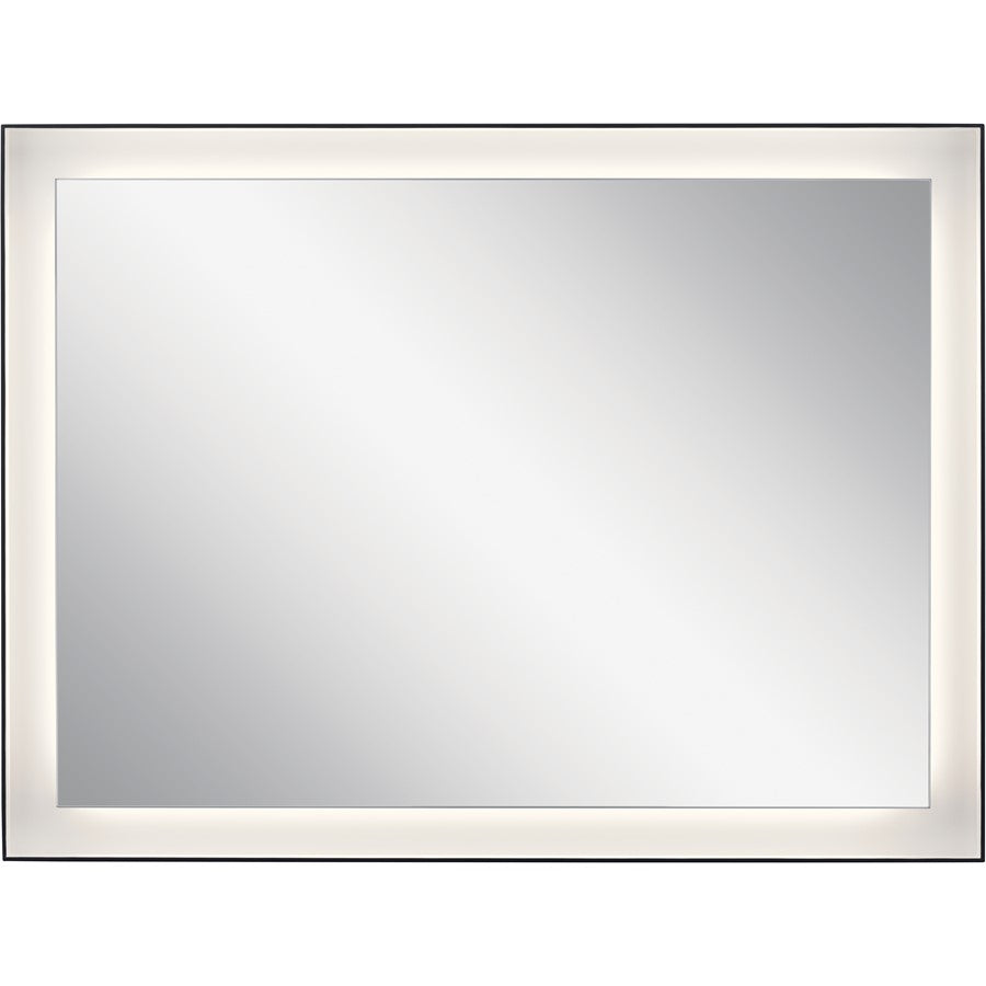 Elan Ryame 24" Lighted Mirror, Matte Black/Mirror