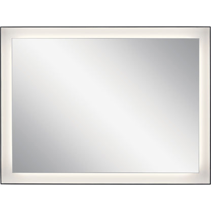 Elan Ryame 24" Lighted Mirror, Matte Black/Mirror