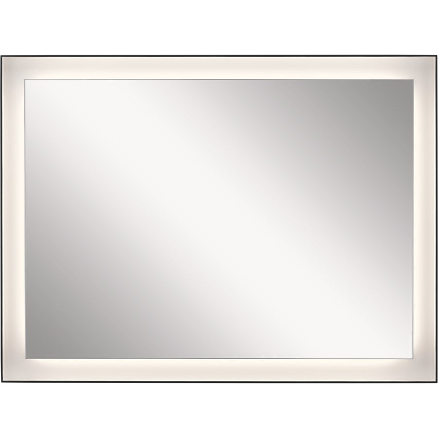 Elan Ryame 24" Lighted Mirror, Matte Black/Mirror