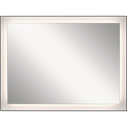 Elan Ryame 24" Lighted Mirror, Matte Black/Mirror