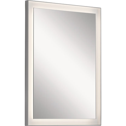 Elan Ryame 24" Lighted Mirror, Matte Silver/Mirror - 84168