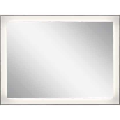 Elan Ryame 24" Lighted Mirror, Matte Silver/Mirror