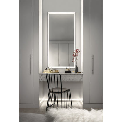 Elan Ryame 30" Lighted Mirror, Matte Black/Mirror