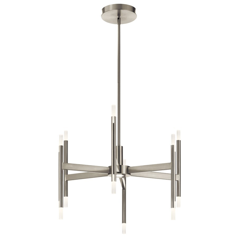 Elan Kizette 12 Light Chandelier 1 Tier, Brushed Nickel