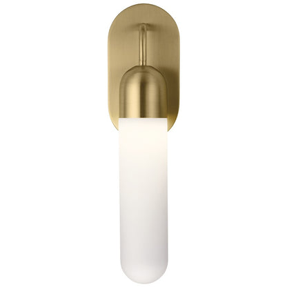 Elan Sorno 1 Light Wall Bracket, Champagne Gold/Satin Etched Cased Opal