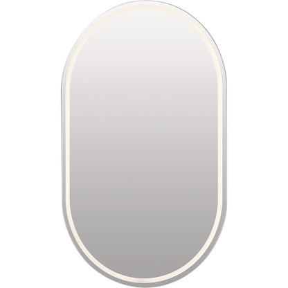 Elan Menillo 32" LED Vanity Mirror, White/Etched