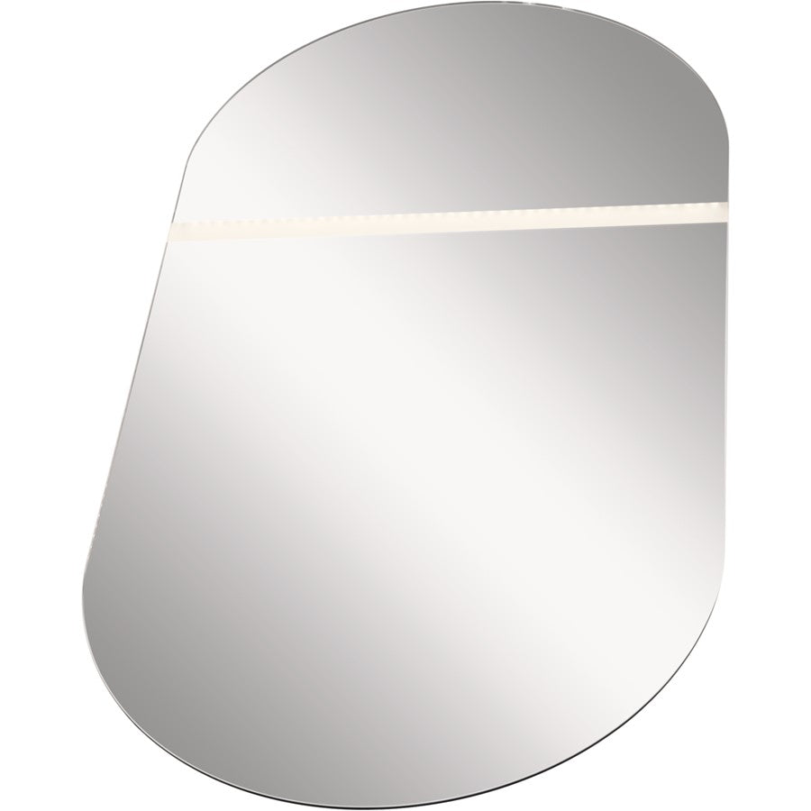 Elan Radana 30" LED Vanity Mirror, Aluminum/Etched