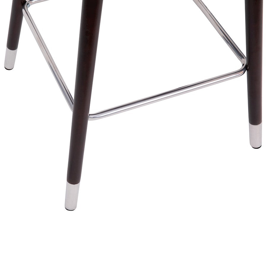 Flash Furniture Margo 26" Barstool, Pack Of 2, Gray/Walnut