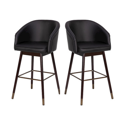 Flash Furniture Margo Barstool, Pack Of 2, Black
