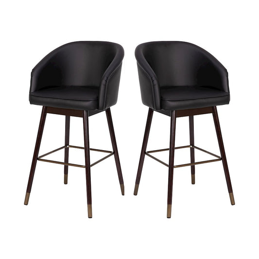 Flash Furniture Margo Barstool, Pack Of 2, Black
