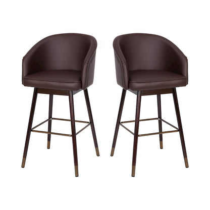 Flash Furniture Margo Barstool, Pack Of 2, Brown