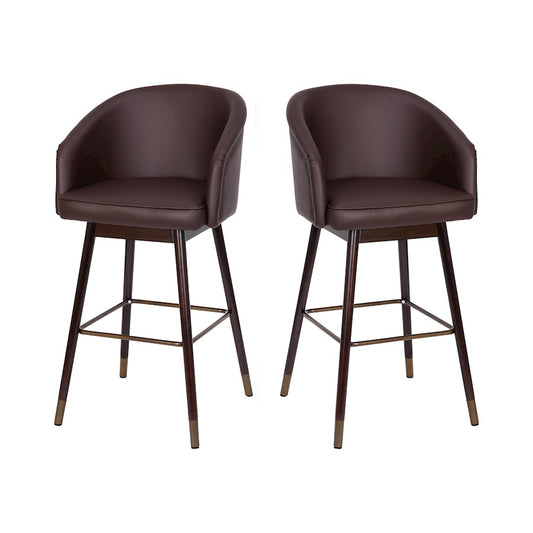 Flash Furniture Margo Barstool, Pack Of 2, Brown