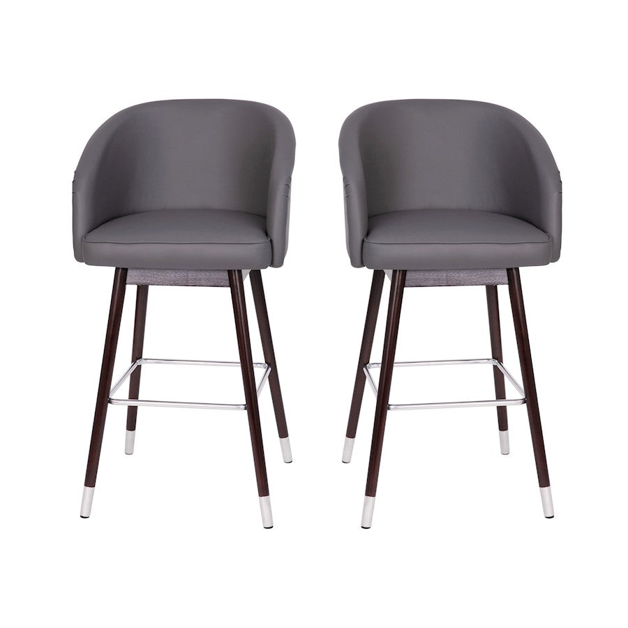 Flash Furniture Margo Barstool, Pack Of 2, Gray