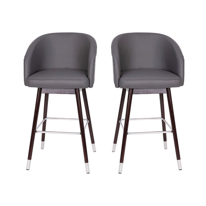 Flash Furniture Margo Barstool, Pack Of 2, Gray