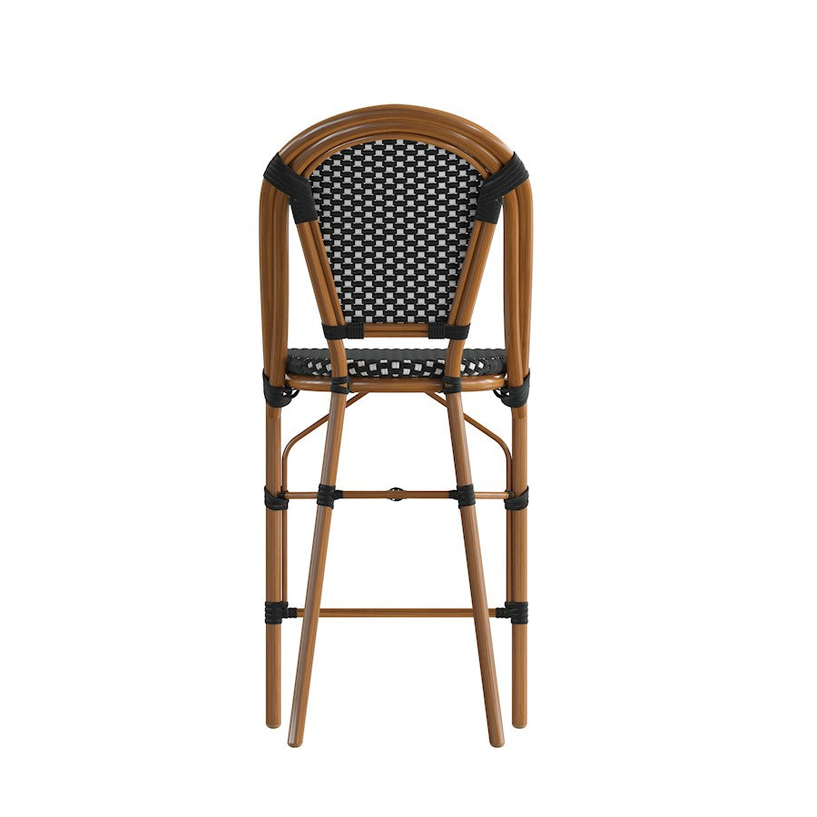 Flash Bordeaux Paris Chair, Set of 2, BK/WH