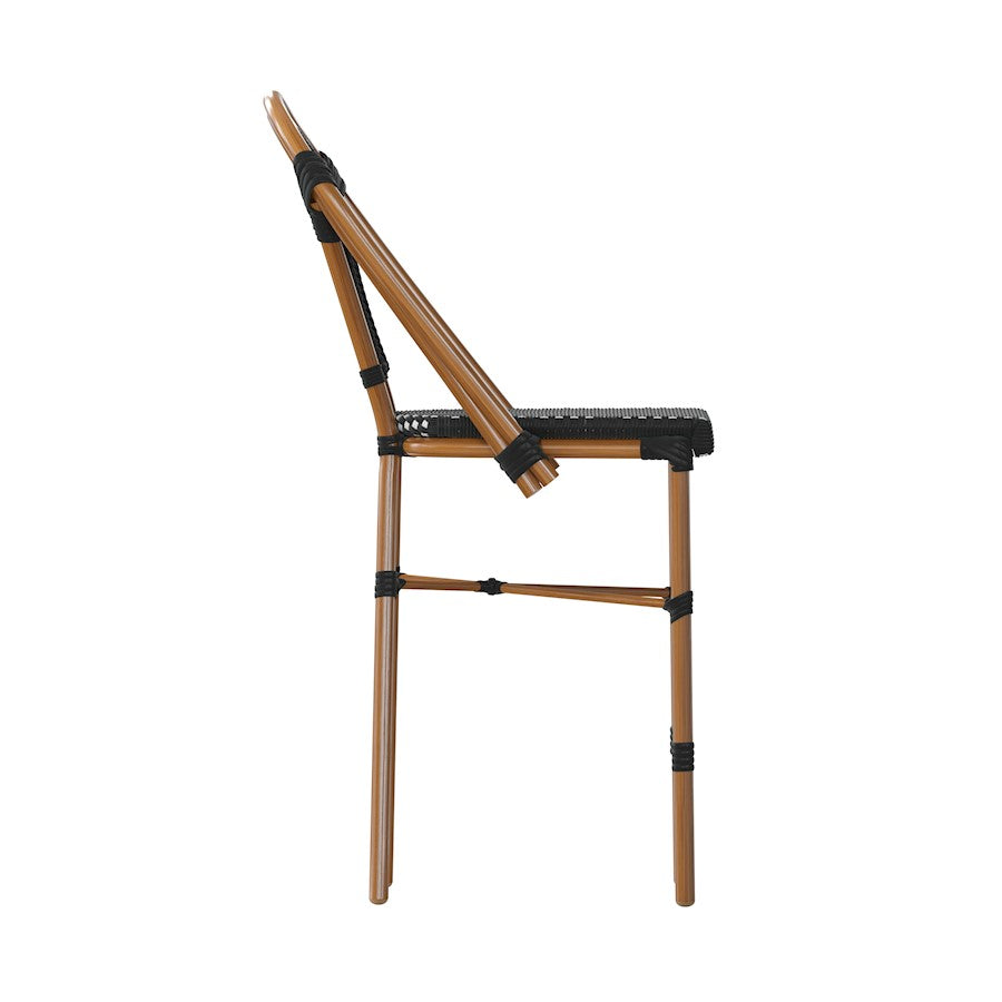 Flash Bordeaux Paris Chair, Set of 2, BK/WH