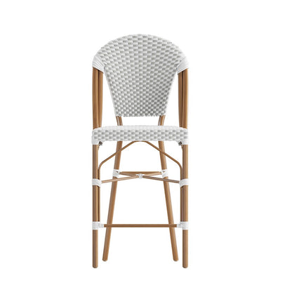 Flash Lourdes Paris Counter Stool, Set/2, WH/GY