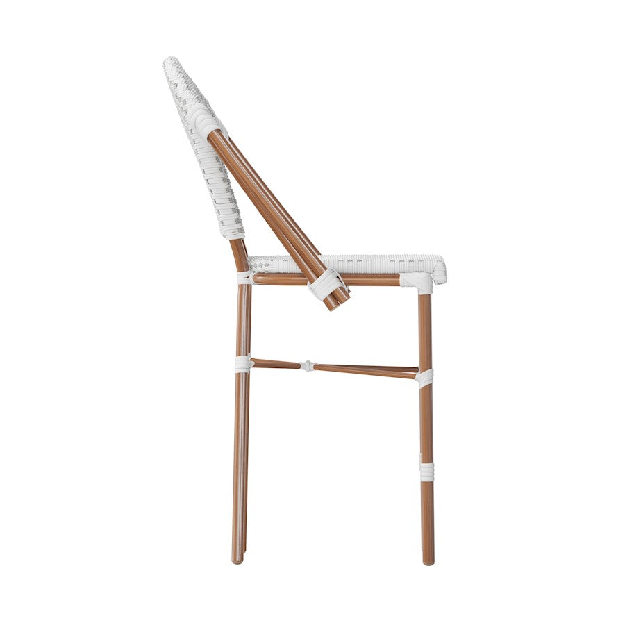 Flash Lourdes Paris Counter Stool, Set/2, WH/GY