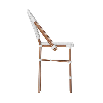 Flash Lourdes Paris Counter Stool, Set/2, WH/GY