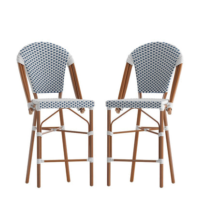 Flash Lourdes Paris Counter Stool, Set/2, WH/NV
