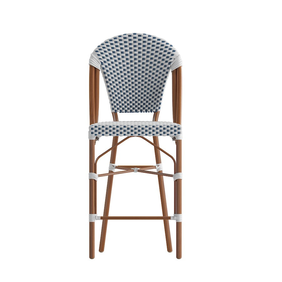 Flash Lourdes Paris Counter Stool, Set/2, WH/NV