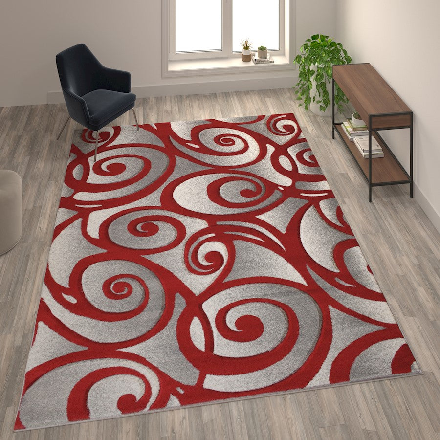 Flash Furniture Willow 8' X 10' Area Rug, Red