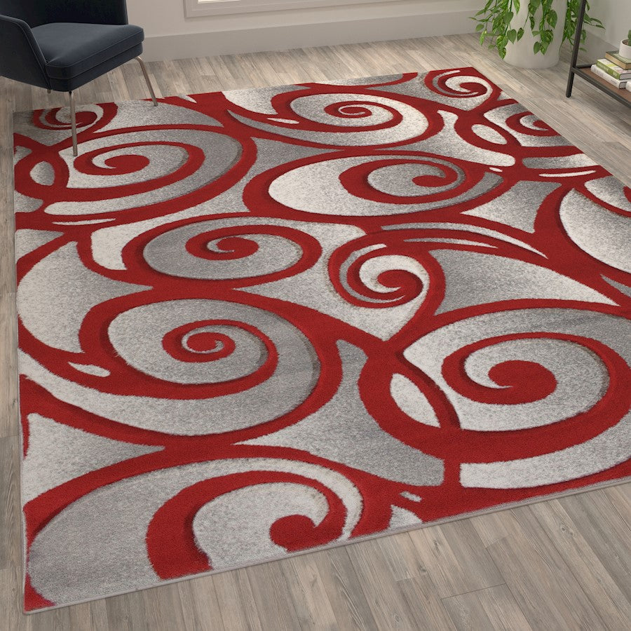 Flash Furniture Willow 8' X 10' Area Rug, Red