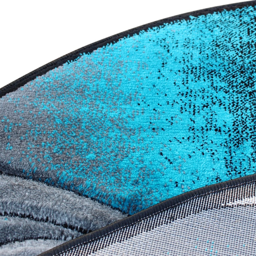 Flash Furniture Tellus 8X8 Wave Area Rug, Turquoise