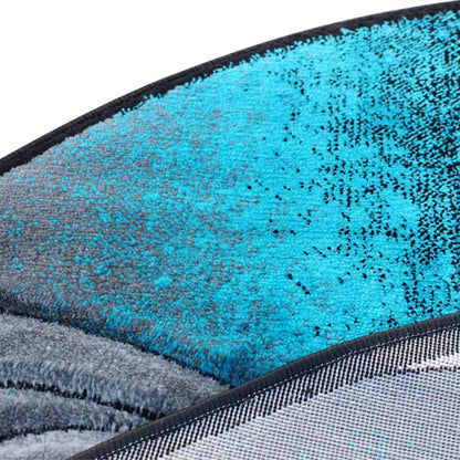 Flash Furniture Tellus 8X8 Wave Area Rug, Turquoise