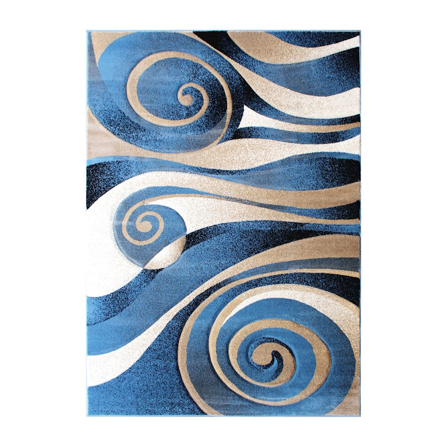 Flash Furniture Coterie 5' X 7' Area Rug, Blue/Beige