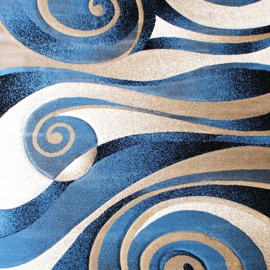 Flash Furniture Coterie 5' X 7' Area Rug, Blue/Beige