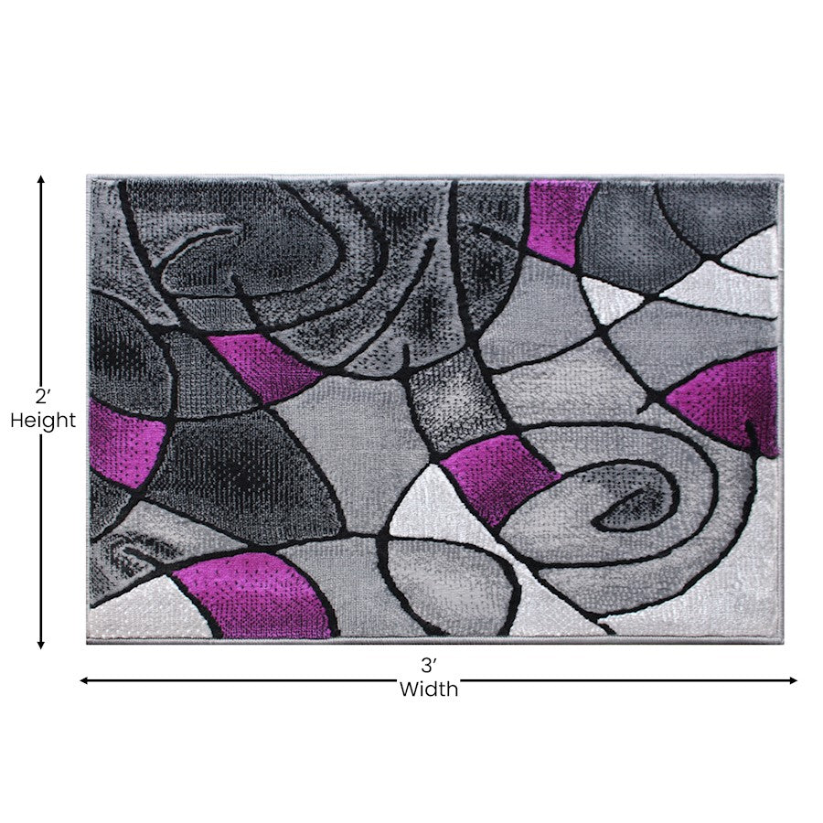 Flash Furniture Jubilee 2' X 3' Accent Rug, Purple