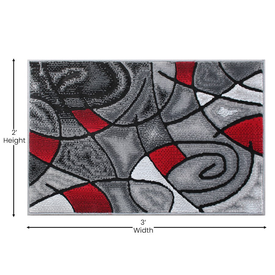 Flash Furniture Jubilee 2' X 3' Accent Rug, Red
