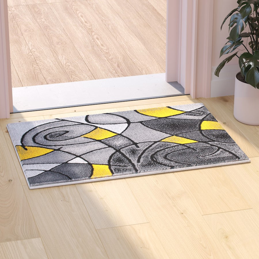 Flash Furniture Jubilee 2' X 3' Accent Rug, Yellow