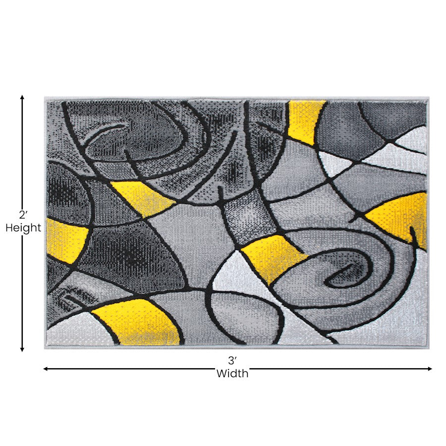Flash Furniture Jubilee 2' X 3' Accent Rug, Yellow