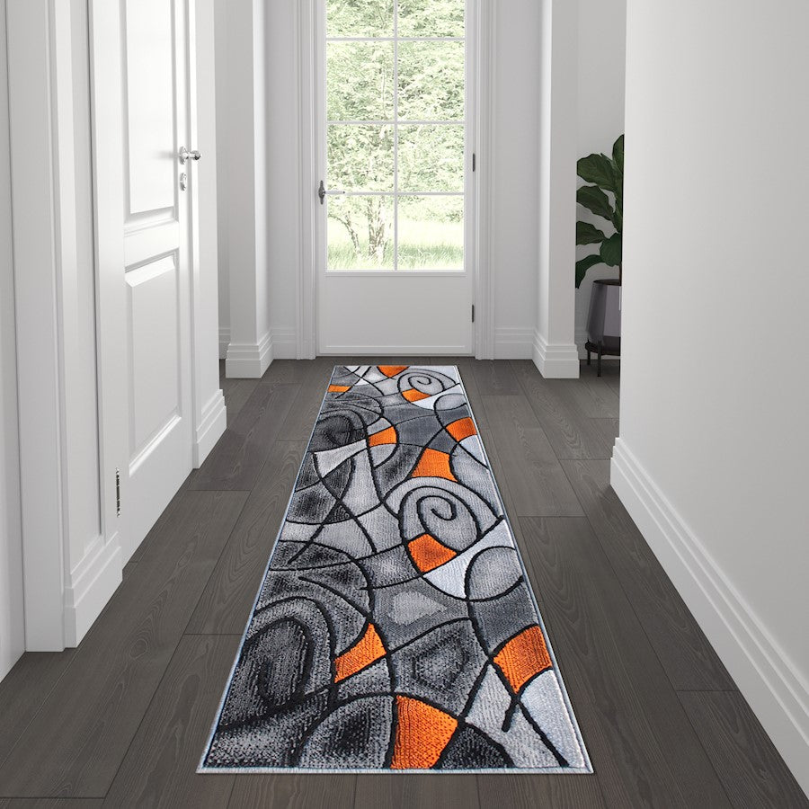 Flash Furniture Jubilee 2' X 7' Accent Rug, Orange