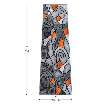 Flash Furniture Jubilee 2' X 7' Accent Rug, Orange