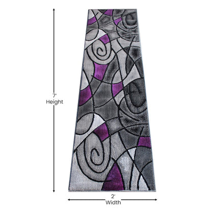 Flash Furniture Jubilee 2' X 7' Accent Rug, Purple
