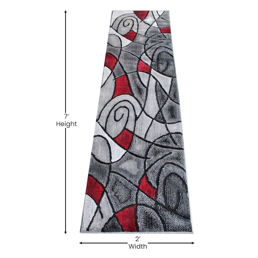 Flash Furniture Jubilee 2' X 7' Accent Rug, Red