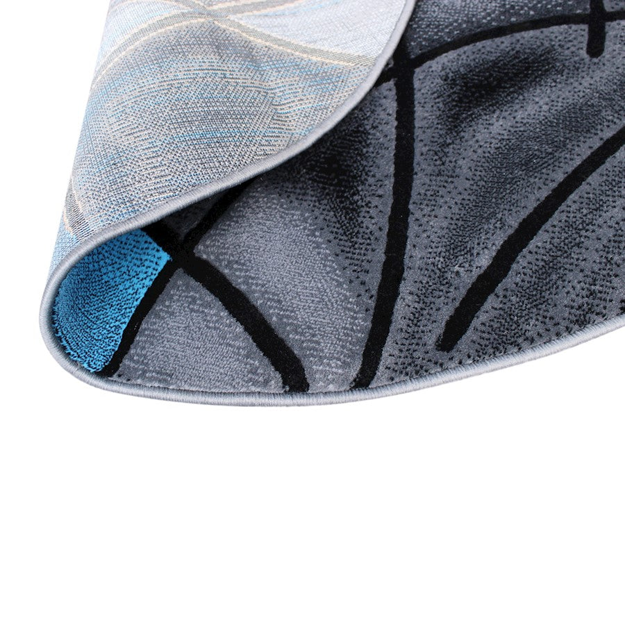 Flash Furniture Jubilee 5X5 Round Abstract Rug, Blue