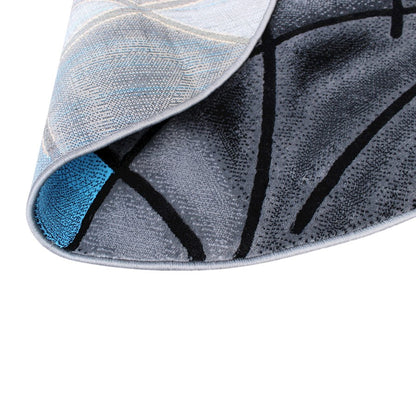 Flash Furniture Jubilee 5X5 Round Abstract Rug, Blue