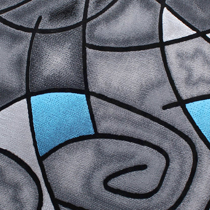 Flash Furniture Jubilee 5X5 Round Abstract Rug, Blue