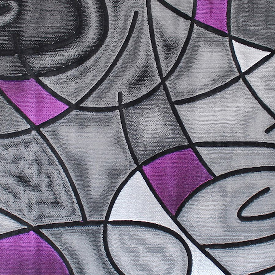 Flash Furniture Jubilee 5X7 Abstract Area Rug, Purple