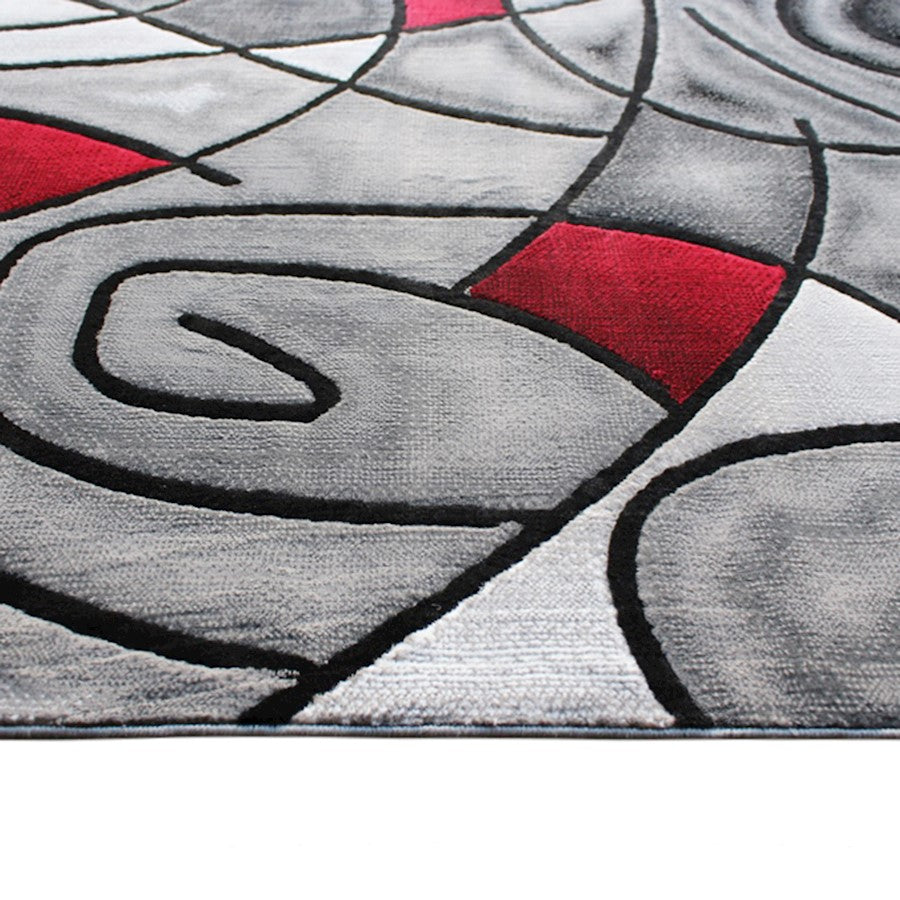 Flash Furniture Jubilee 5X7 Abstract Area Rug, Red